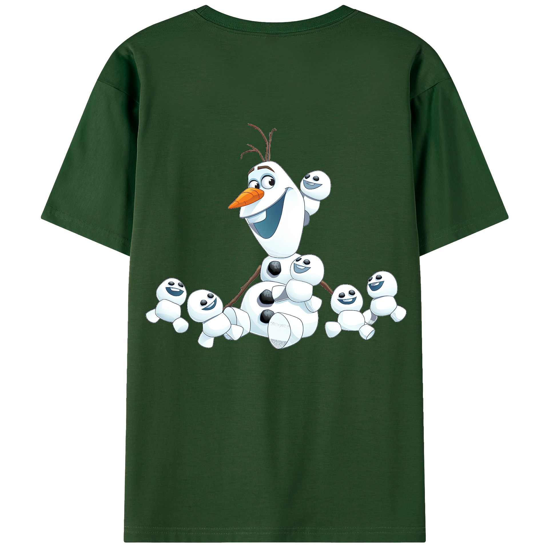（画像用） アナと雪の女王 アンナ エルサ Frozen Anna Elsa 綿100％半袖Tシャツ（背面プリント）